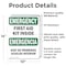 Signmission First Aid Kit Inside Bilingual, 10 in W x Rectangle, Vinyl Decal OS-2PACK-EM-D-1014-L-10321 - alternate 2
